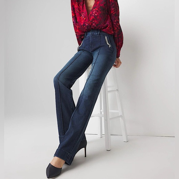White House Black Market Extra High-Rise Everyday Soft Denim™ Trouser Jeans - Picture 1 of 12